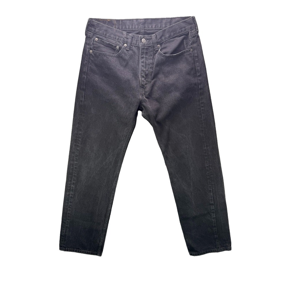 Levi's Jeans Mens 34x32 Black 505 Regular Fit 100% Cotton Denim